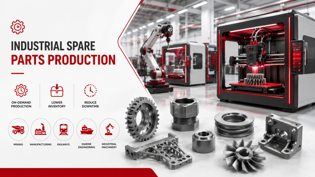 Industrial applications of 3D printing for spare parts production