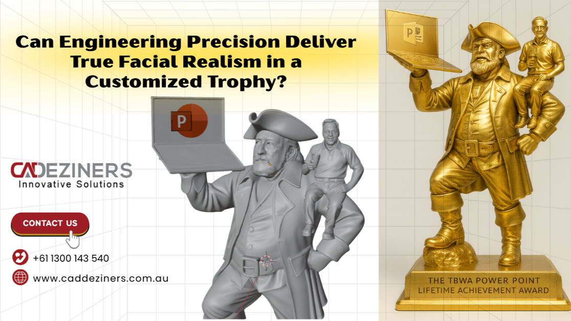 Personalized Trophy Sculpture with Photorealistic Facial Integration