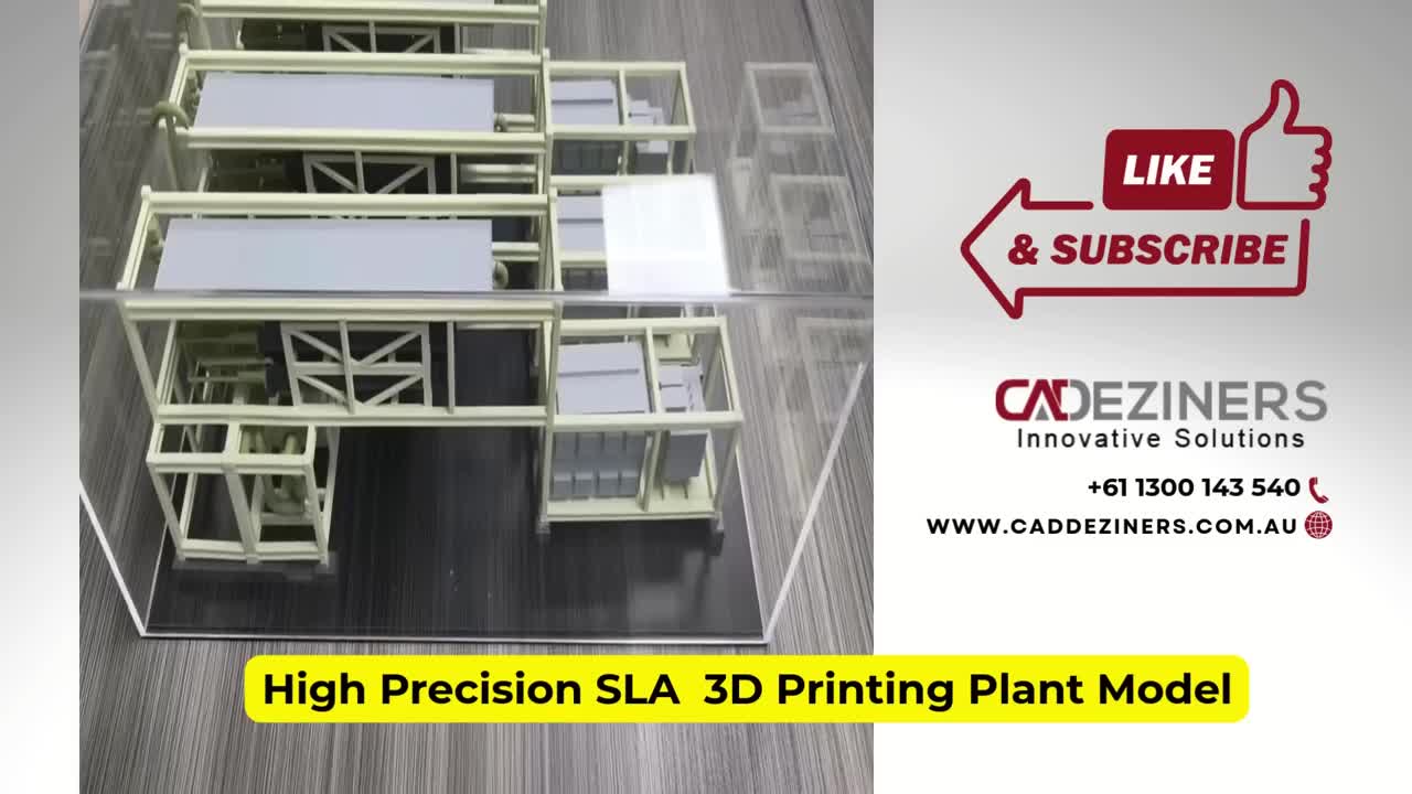 High-Precision SLA 3D Printed Industrial Plant Model
