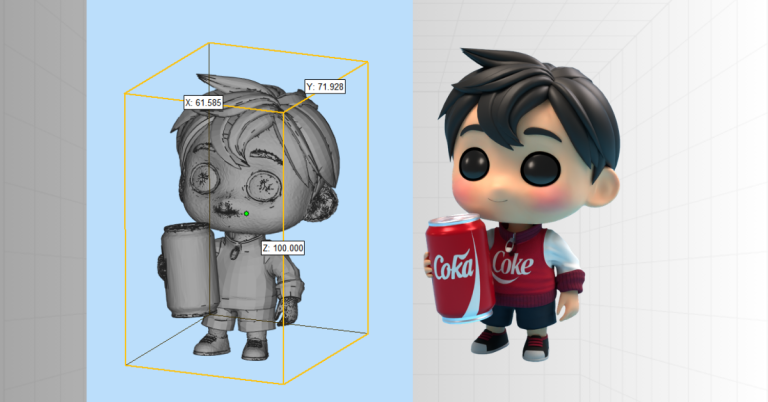 PolyJet Multicolor Chibi Figurine Prototypes