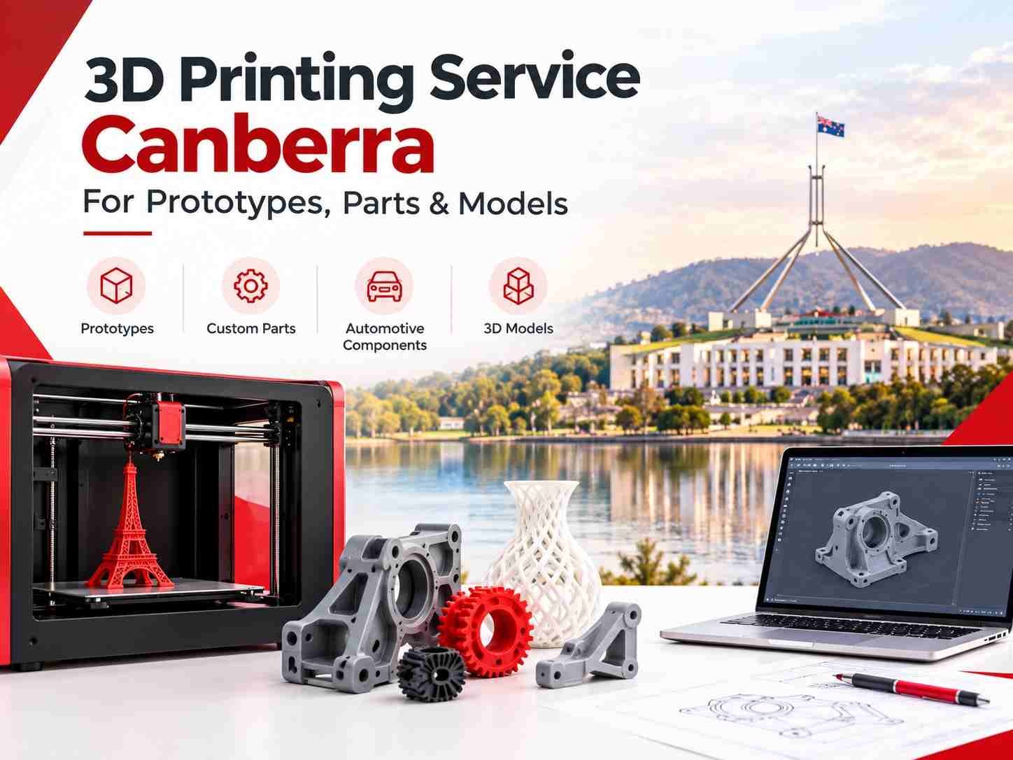 3D Printing Service Canberra for Prototypes, Parts & Models